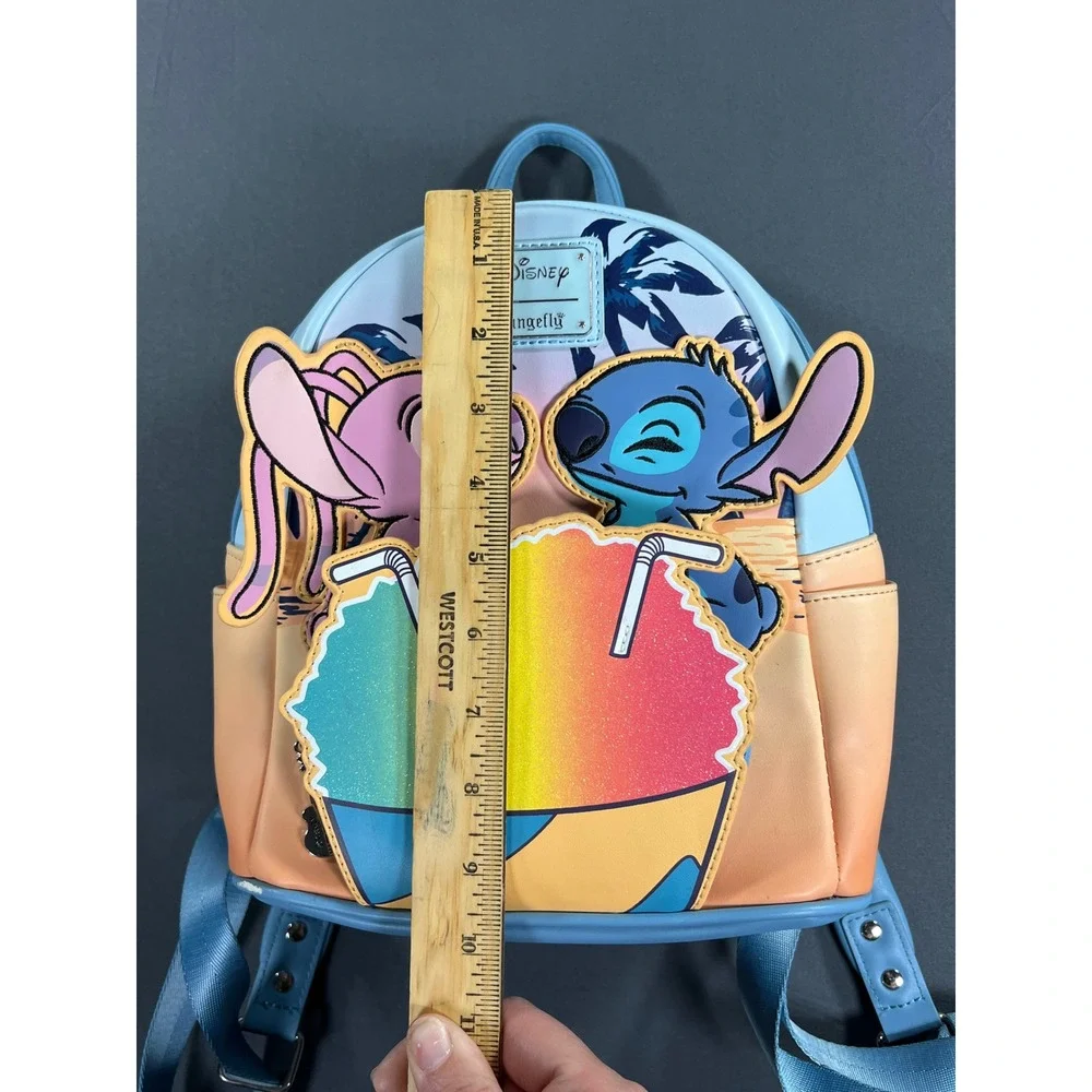 Loungefly Disney Lilo & Stitch Angel Shave‎ Ice Mini Backpack Blue Orange Sunset